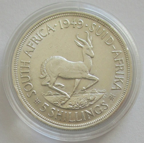 Südafrika 5 Shillings 1949 Springbock