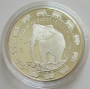 Benin 6000 Francs 1993 Wildlife Elephant Silver