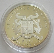 Benin 6000 Francs 1993 Wildlife Elephant Silver