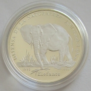 Sahara 500 Pesetas 1993 Wildlife Elephant Silver
