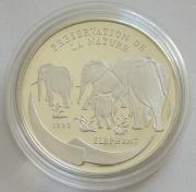 Kongo 1000 Francs 1993 Tiere Elefant