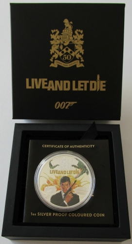 Tuvalu 1 Dollar 2023 James Bond Live and Let Die 1 Oz Silver