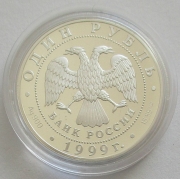 Russia 1 Rouble 1999 Wildlife Rosss Gull 1/2 Oz Silver