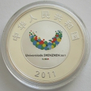 China 10 Yuan 2011 Universiade Shenzhen 1 Oz Silver