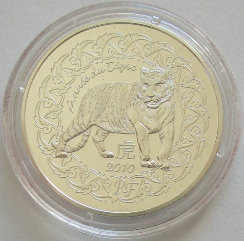 France 5 Euro 2010 Lunar Tiger Silver