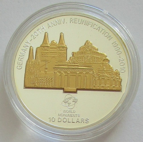 Cook Islands 10 Dollars 2010 World Monuments Germany 1 Oz Silver