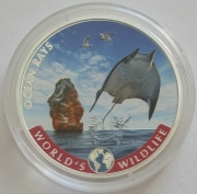 DR Congo 20 Francs 2023 Worlds Wildlife Giant Devil Ray 1 Oz Silver Coloured