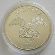 Andorra 1 Diner 2009 Eagle 1 Oz Silver