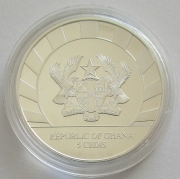 Ghana 5 Cedis 2020 Giants of the Ice Age Cave Bear 1 Oz...