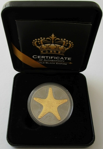Cook Islands 1 Dollar 2019 Gold Black Empire Silverstar 1 Oz Silver