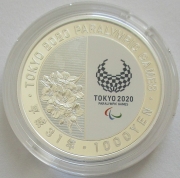 Japan 1000 Yen 2019 Paralympics Tokyo Swimming 1 Oz Silver