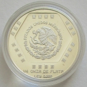 Mexico 1 Nuevo Peso 1994 Pre-Columbian Era Chaac-Mool 1/4 Oz Silver Proof