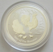 Australia 50 Cents 2017 Lunar II Rooster 1/2 Oz Silver