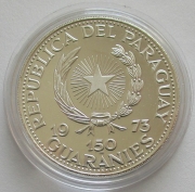 Paraguay 150 Guaranies 1973 Olympics Munich Boxing Silver