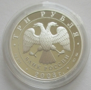 Russia 3 Roubles 2003 Zodiac Capricorn 1 Oz Silver