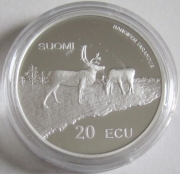 Finland 20 ECU 1998 Europa Reindeer Silver