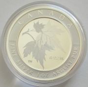 Canada 5 Dollars 2005 Maple Leaf of Hope 1 Oz Silver