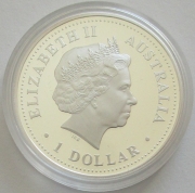 Australia 1 Dollar 2001 Millennium 1 Oz Silver