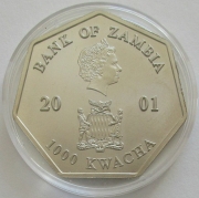 Zambia 1000 Kwacha 2001 Calendar