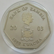 Zambia 1000 Kwacha 2003 Calendar