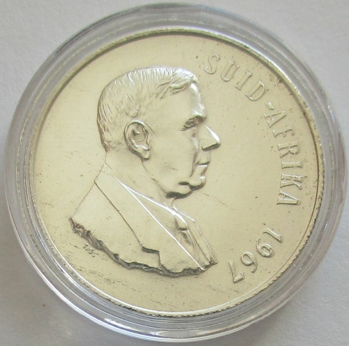 South Africa 1 Rand 1967 Hendrik Frensch Verwoerd Afrikaans Silver