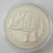 Saint Helena 1 Pound 2022 Cash India Wildlife Rhinoceros...