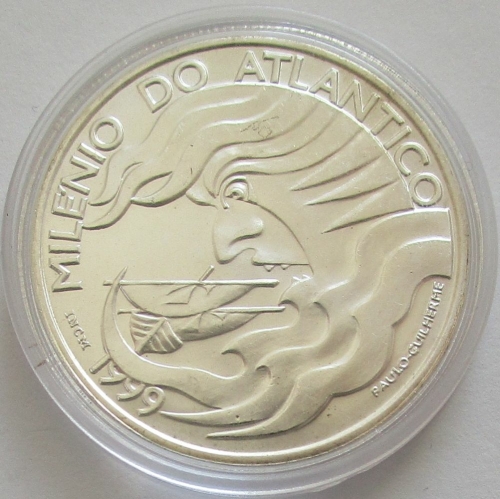 Portugal 1000 Escudos 1999 Expo Lisbon Atlantic Silver BU