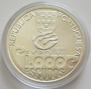 Portugal 1000 Escudos 1999 Expo Lissabon Atlantik BU