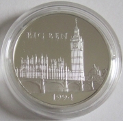 France 100 Francs = 15 ECU 1994 Big Ben in London Silver