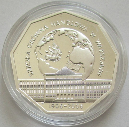 Polen 10 Zlotych 2006 100 Jahre Wirtschaftsschule in Warschau