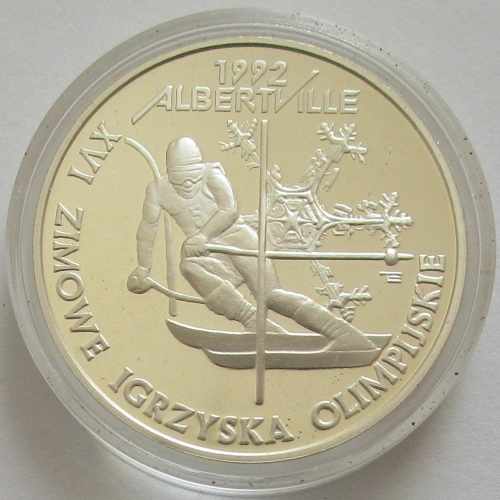 Polen 200000 Zlotych 1991 Olympia Albertville Ski Alpin