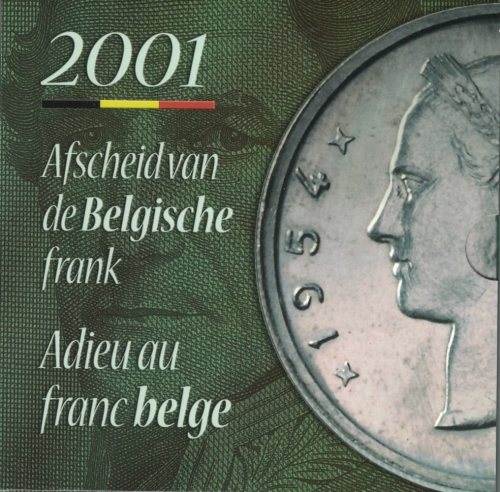 Belgium Coin Set 2001 Farewell to the Franc