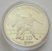 Spain 10 Euro 2020 Football Euro Silver