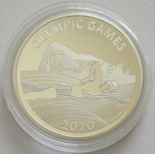 Gibraltar 1 Pound 2020 Olympia Tokio Schwimmen