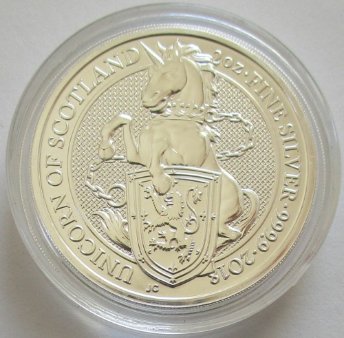 Großbritannien 5 Pounds 2018 Queens Beasts Unicorn of Scotland