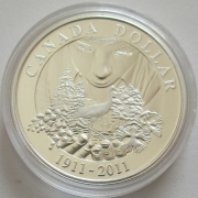 Kanada 1 Dollar 2011 100 Jahre Nationalparks PP (lose)