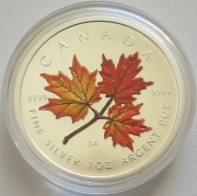 Kanada 5 Dollars 2001 Maple Leaf Herbst Koloriert (lose)