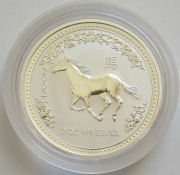 Australia 2 Dollars 2002 Lunar I Horse 2 Oz Silver