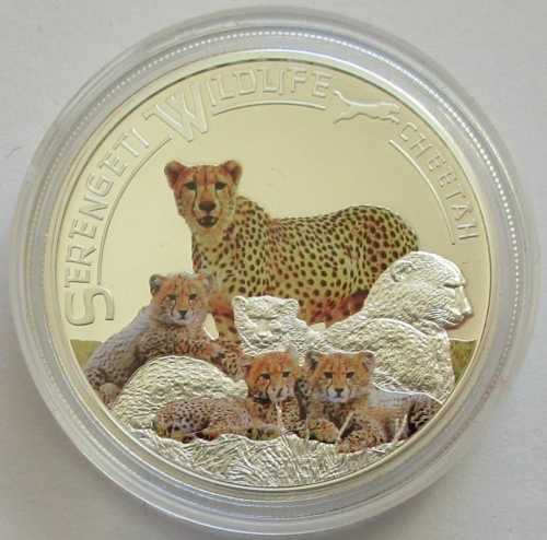 Tanzania 1000 Shillings 2013 Serengeti Wildlife Cheetah Silver