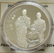 Canada 20 Dollars 2014 Royal Generations 1 Oz Silver