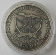 Mali 1000 Francs 2015 Dinosaurs Spinosaurus 1 Oz Silver Antique Finish
