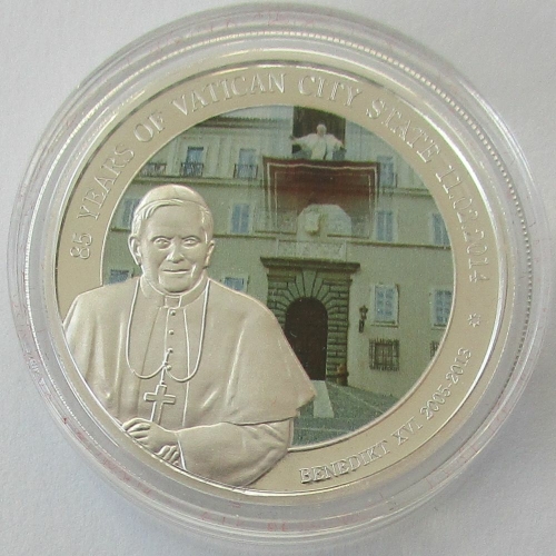 Benin 500 Francs 2014 85 Years Vatican City State Pope Benedict XVI