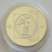 Switzerland 20 Franken 1998 200 Years Helvetic Republic...