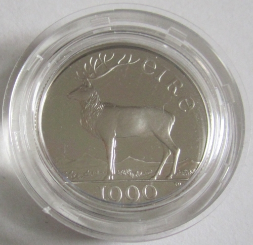Ireland 5 ECU 1990 Europa Deer Silver
