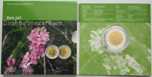 Luxembourg 5 Euro 2022 Flora & Fauna Daphne Mezereum Silver