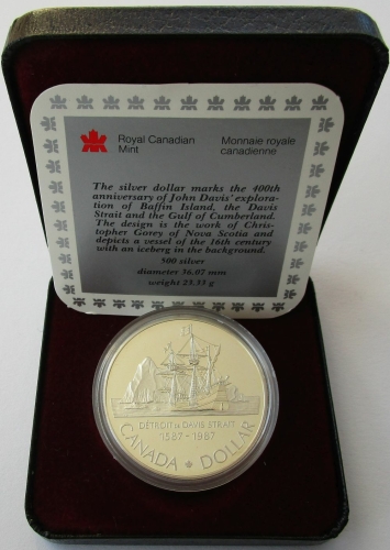 Canada 1 Dollar 1987 Davis Strait Silver Proof