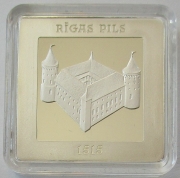Latvia 5 Euro 2015 500 Years Riga Castle Silver
