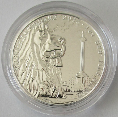 United Kingdom 2 Pounds 2018 Landmarks of Britain Trafalgar Square 1 Oz Silver