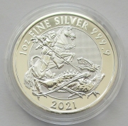 United Kingdom 2 Pounds 2021 Valiant Saint George 1 Oz...