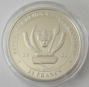 DR Kongo 20 Francs 2022 Worlds Wildlife Bär